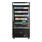 FED Thermaster OC-915B - Open Multideck Drink Display Fridge Black 975mm 405L - image 8