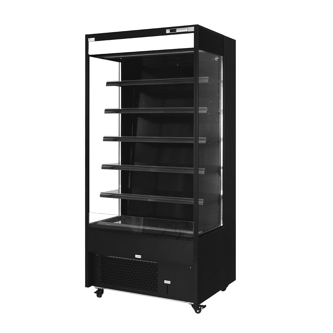 FED Thermaster OC-915B - Open Multideck Drink Display Fridge Black 975mm 405L