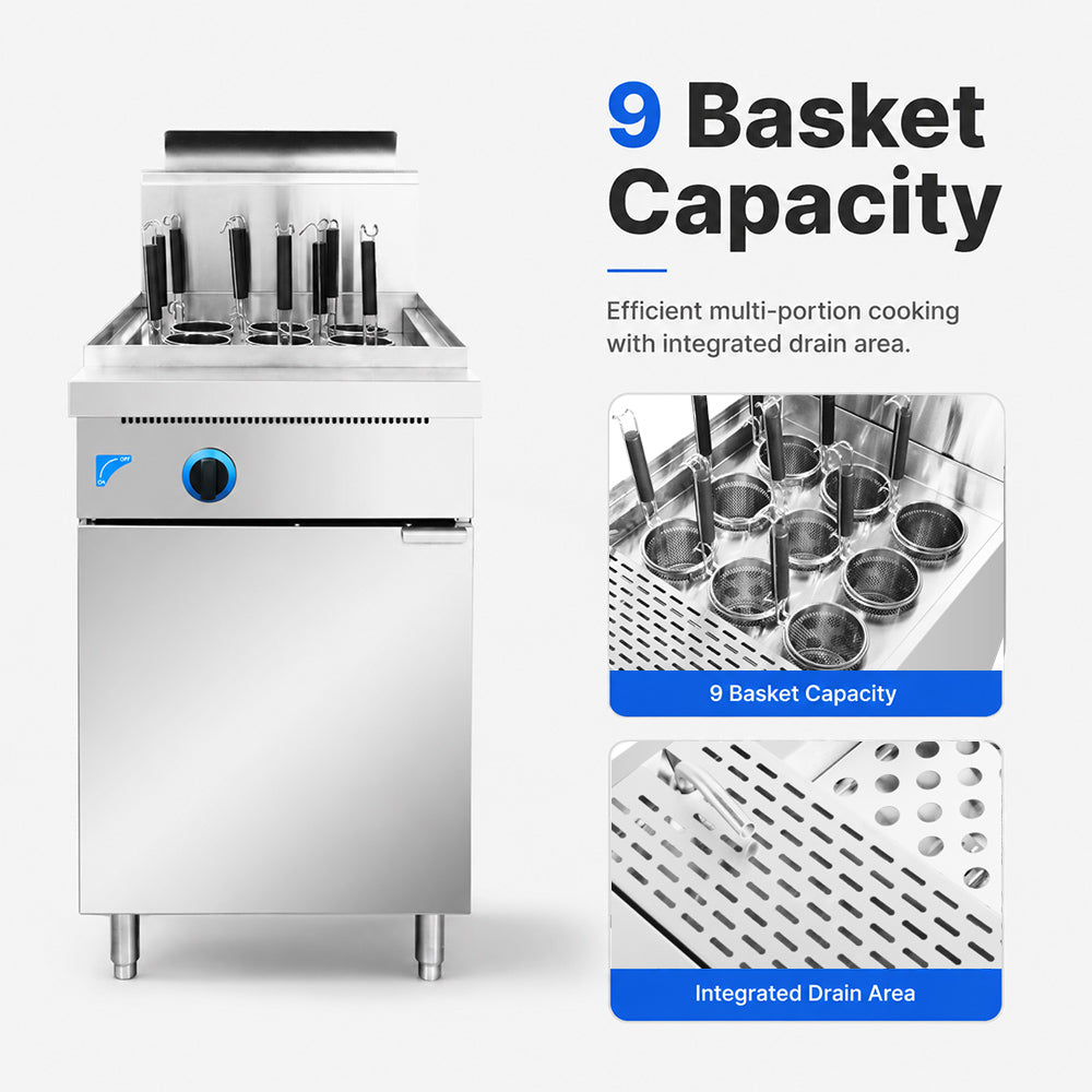 Gasmax PC150-9 - Gas Pasta and Noodle Cooker 9 Baskets - image 5