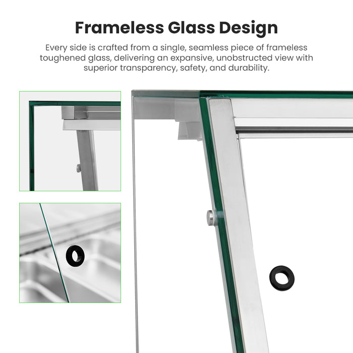 FED Thermaster PG150FA-XG - Cold Salad & Noodle Bar with Glass Canopy 4x GN 1/1 - image 7