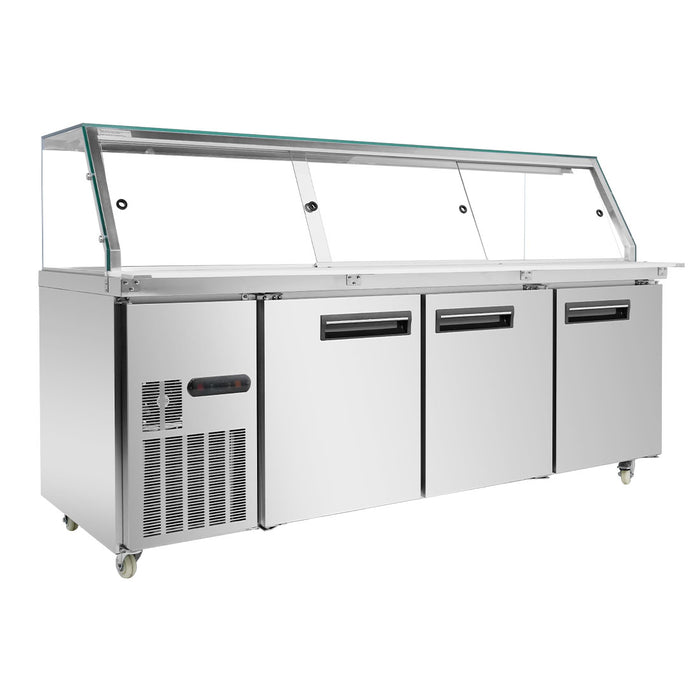 FED Thermaster PG210FA-XG - Cold Salad & Noodle Bar with Glass Canopy 6x GN 1/1 - image 4