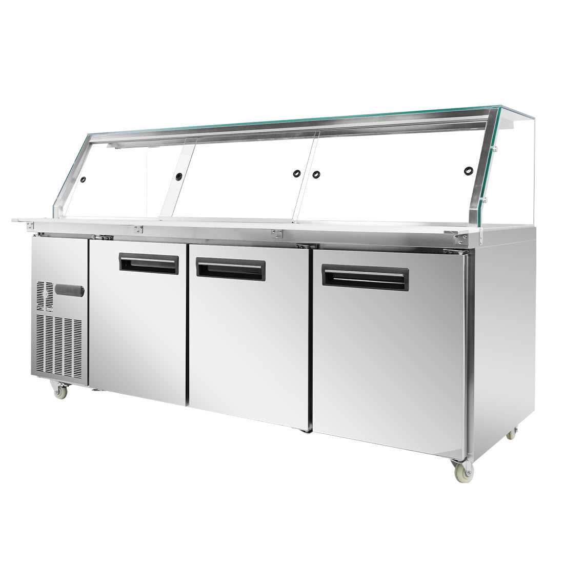FED Thermaster PG210FA-XG - Cold Salad & Noodle Bar with Glass Canopy 6x GN 1/1
