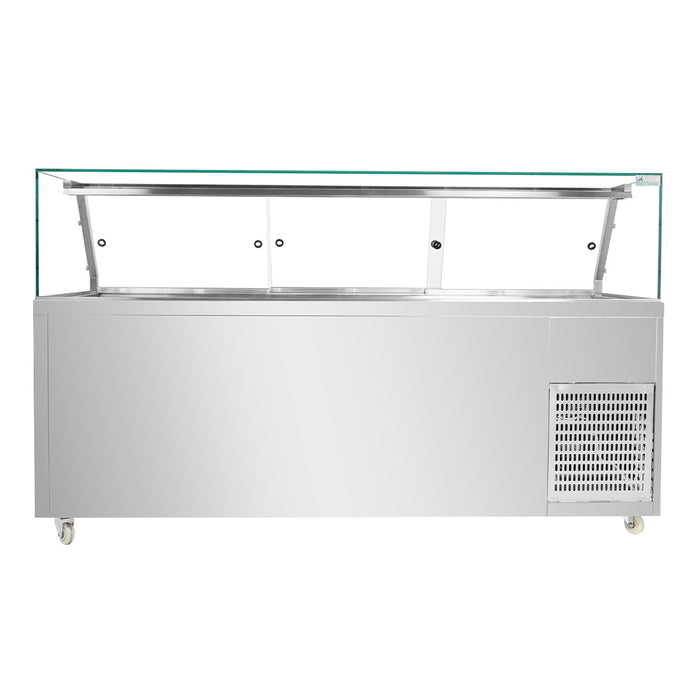 FED Thermaster PG210FA-XG - Cold Salad & Noodle Bar with Glass Canopy 6x GN 1/1 - image 6