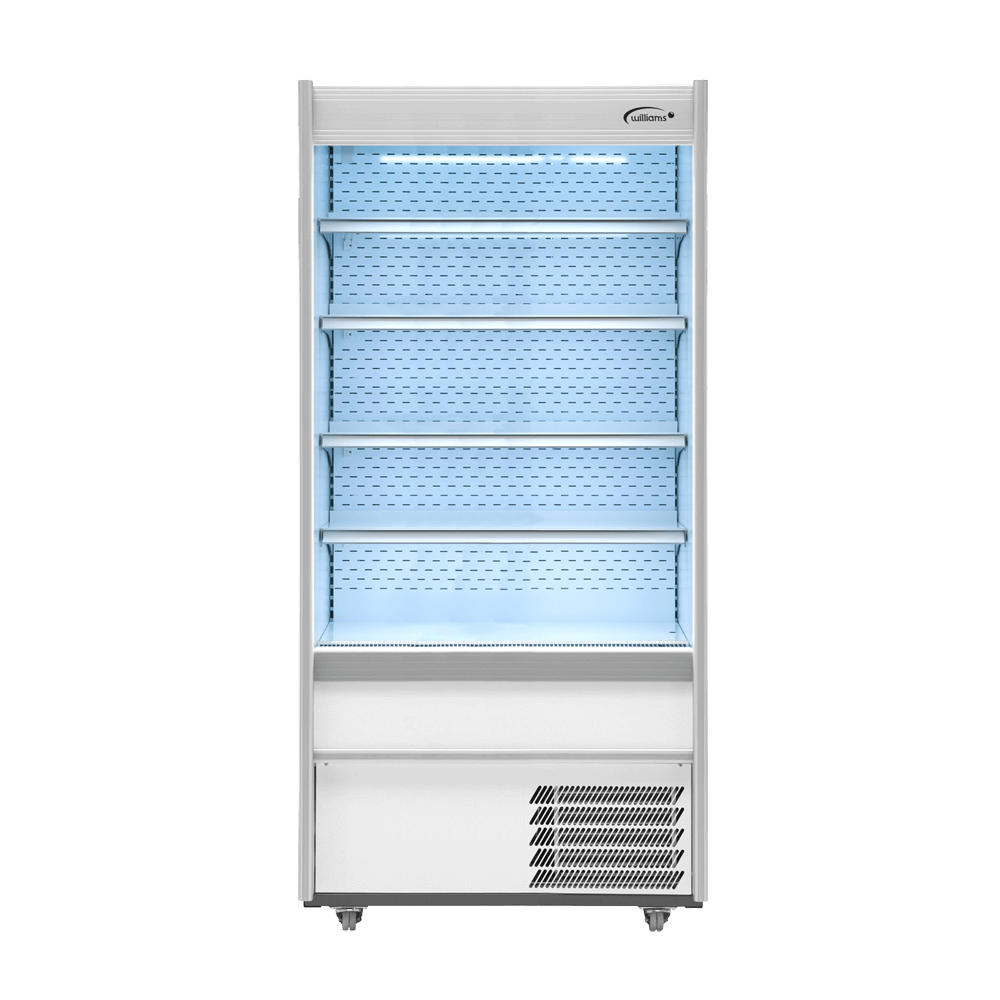 Williams Gem Multideck M100MTWCN - White Open Deck Fridge with Night Blind 960mm 458L
