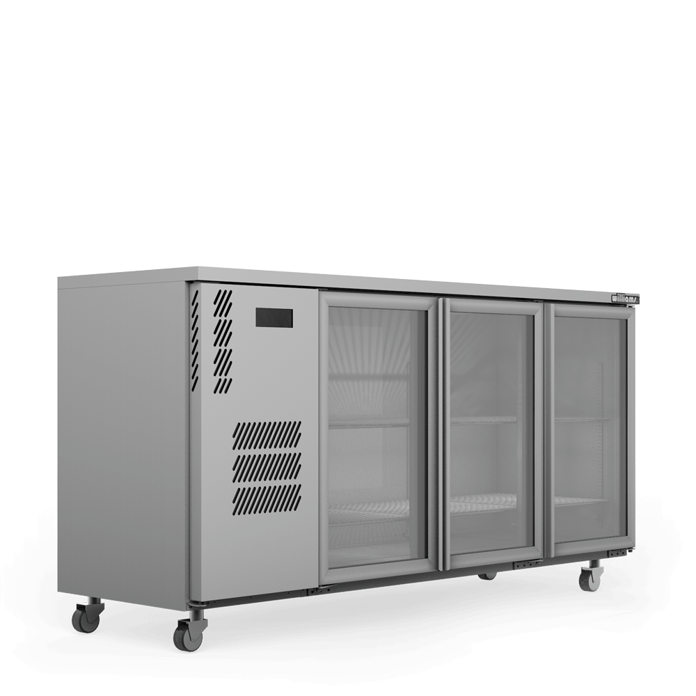 Williams Cameo HC3UGSHC / HC3RGS - 3 Door Stainless Steel Undercounter Display Fridge 2017mm 640L