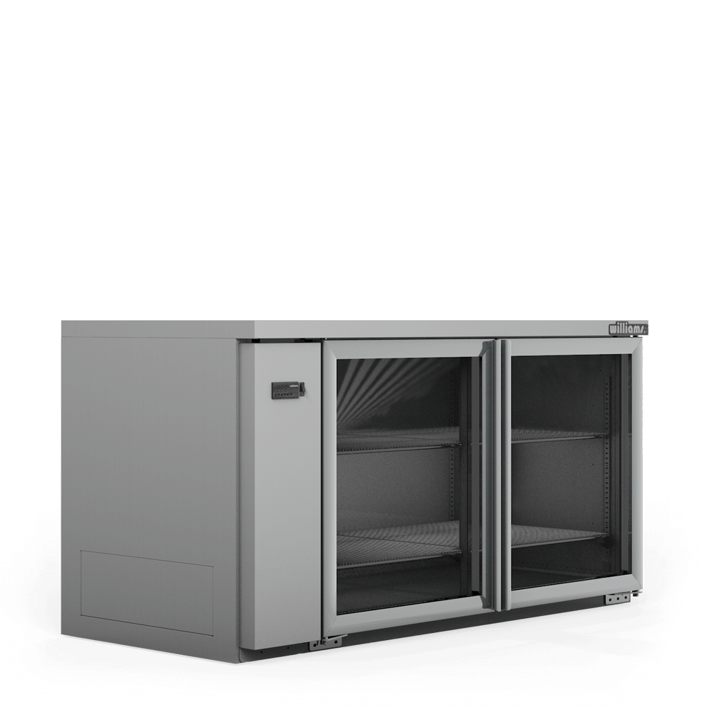 Williams Boronia HB2UGSHC / HB2RGS - 2 Door Stainless Steel Undercounter Display Fridge 1603mm 360L