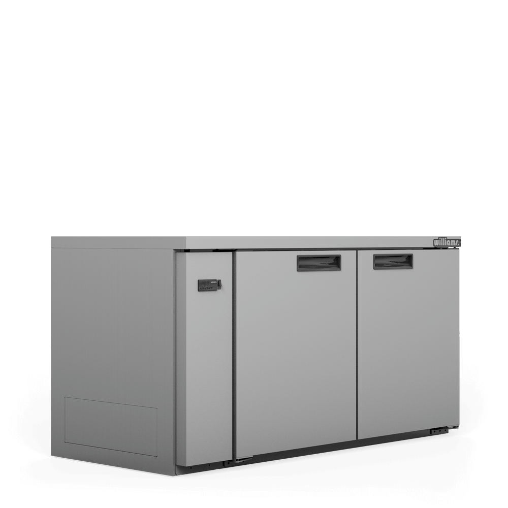 Williams Boronia HB2USSHC / HB2RSS - 2 Door Stainless Steel Undercounter Display Fridge 1603mm 360L