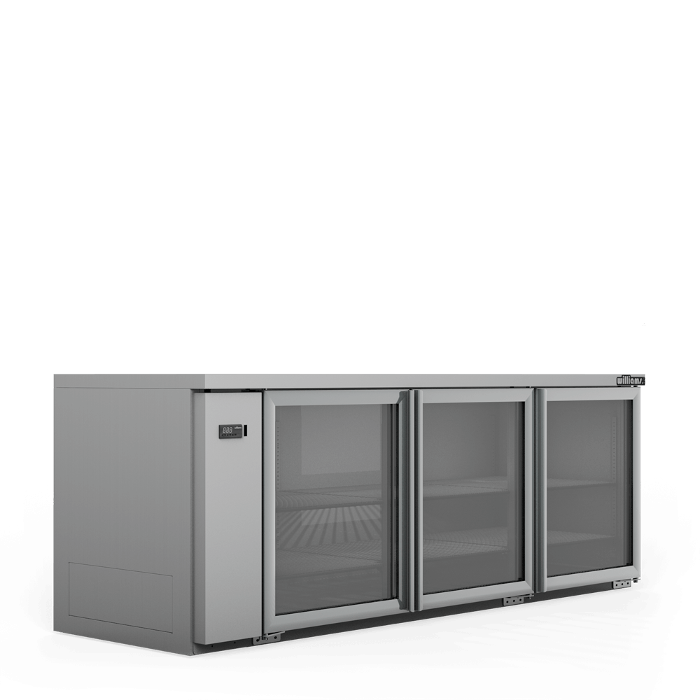 Williams Boronia HB3UGSHC / HB3RGS - 3 Door Stainless Steel Undercounter Display Fridge 2189mm 560L