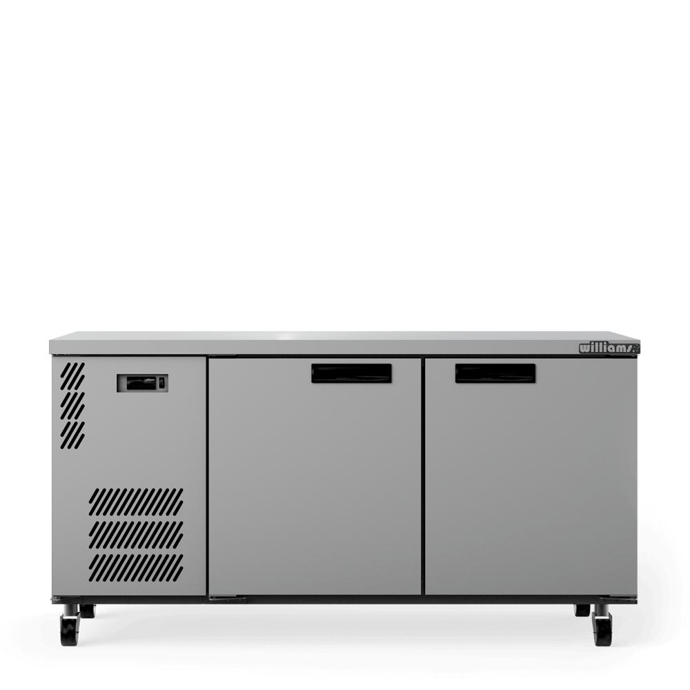 Williams Boronia HB2USSHC / HB2RSS - 2 Door Stainless Steel Undercounter Display Fridge 1603mm 360L