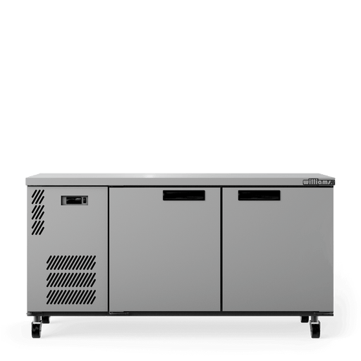 Williams Boronia HB2USSHC / HB2RSS - 2 Door Stainless Steel Undercounter Display Fridge 1603mm 360L