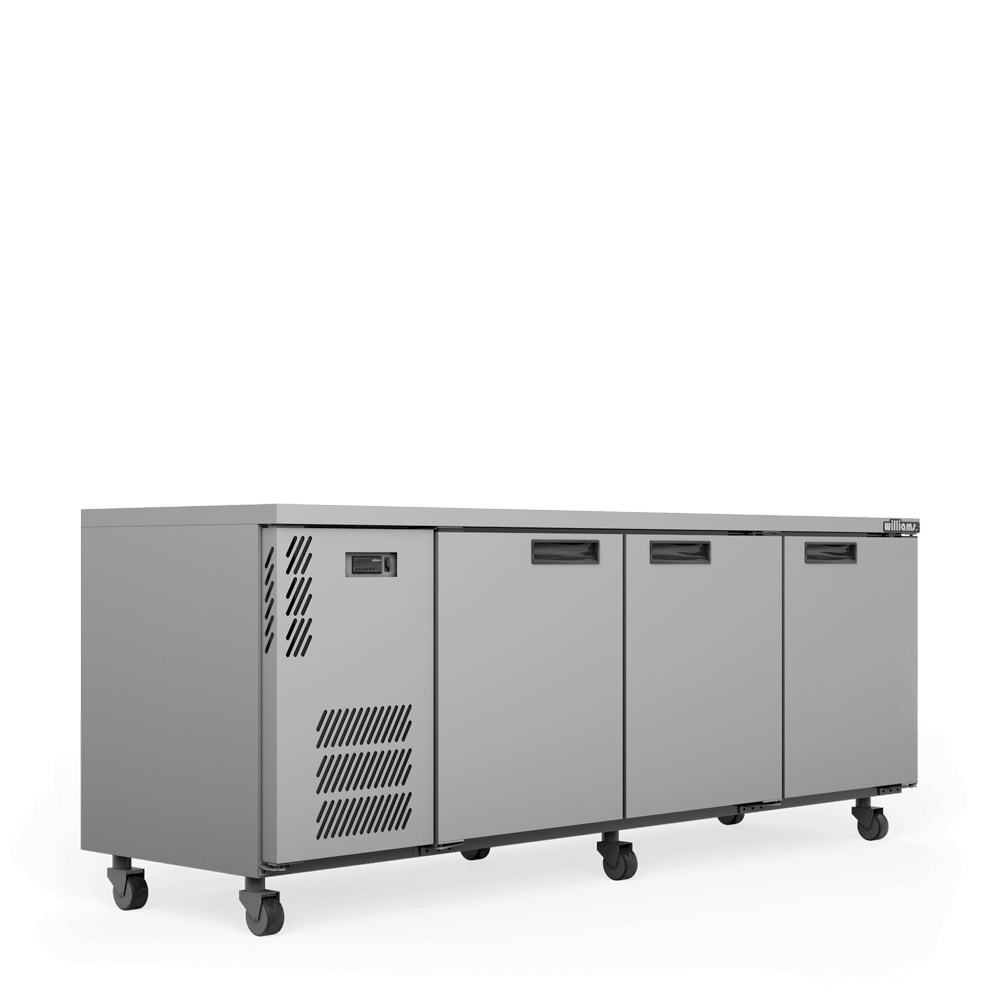 Williams Boronia HB3USSHC / HB3RSS - 3 Door Stainless Steel Undercounter Display Fridge 2189mm 560L
