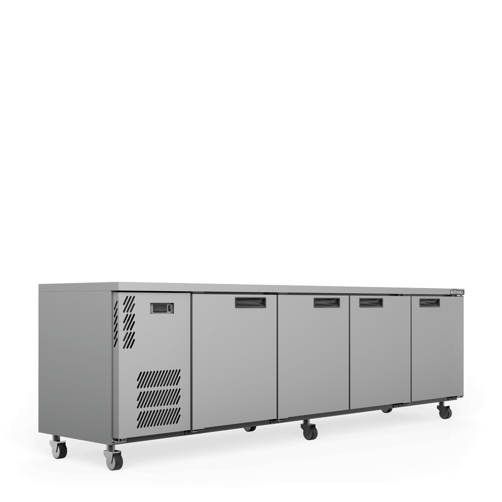 Williams Boronia HB4USSHC / HB4RSS - 4 Door Stainless Steel Undercounter Display Fridge 2775mm 760L