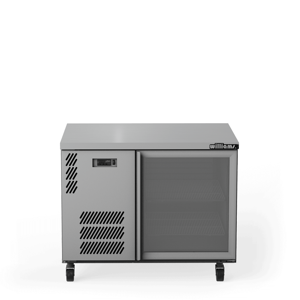 Williams Boronia HB1UGS / HB1RGS - 1 Door Stainless Steel Undercounter Display Fridge 1017mm 180L