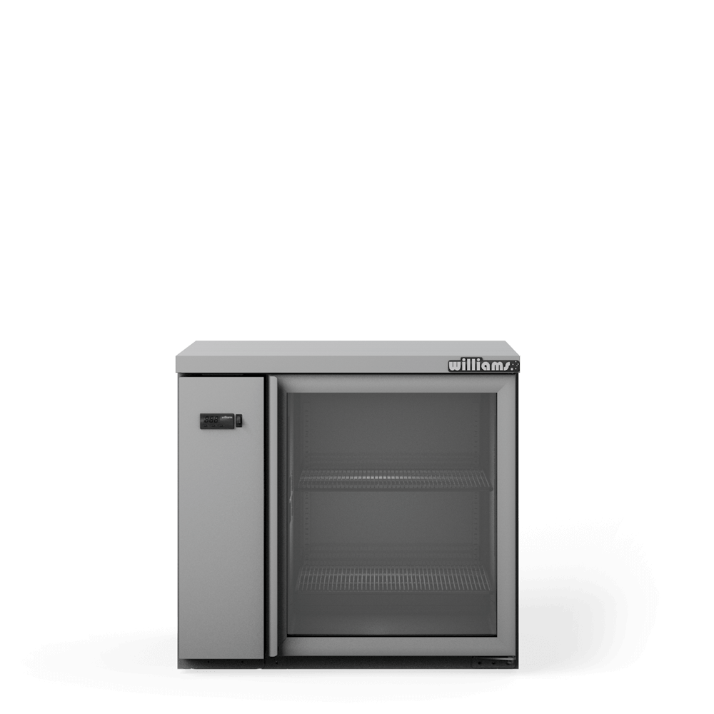Williams Boronia HB1UGS / HB1RGS - 1 Door Stainless Steel Undercounter Display Fridge 1017mm 180L
