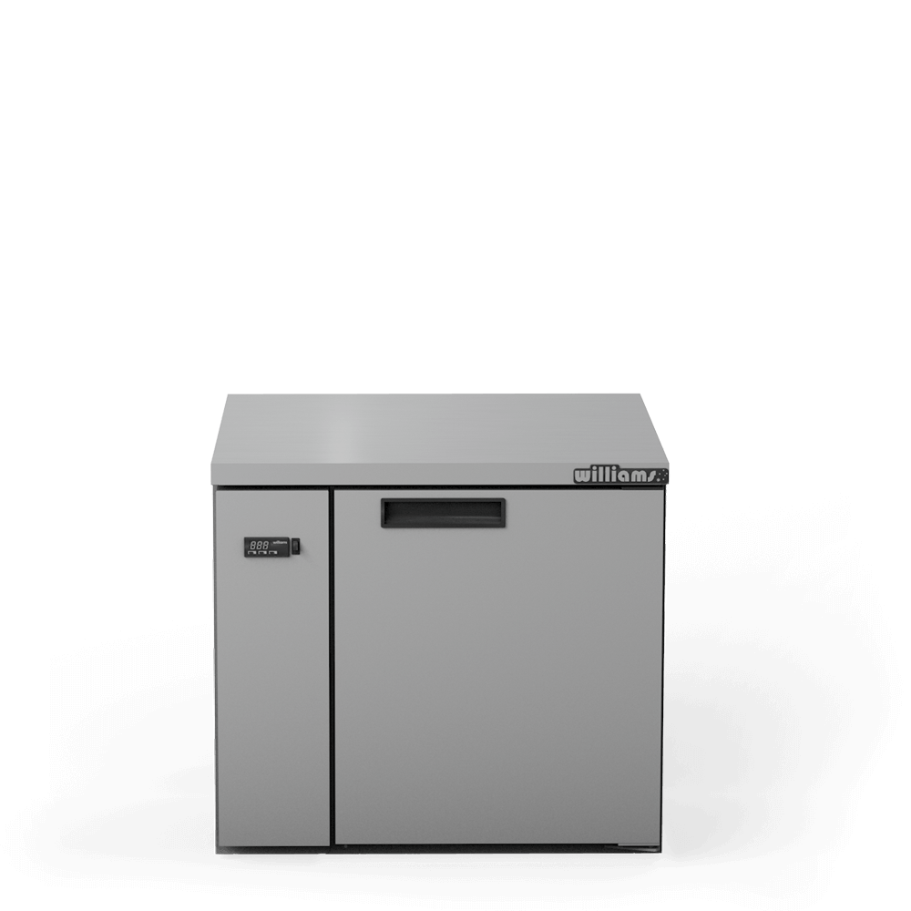 Williams Boronia HB1USS / HB1RSS - 1 Door Stainless Steel Undercounter Display Fridge 1017mm 180L
