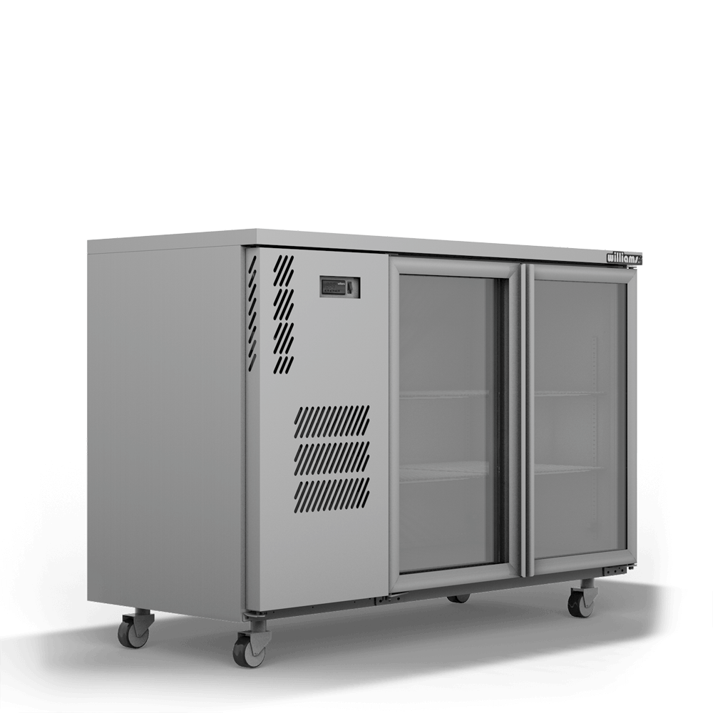 Williams Cameo HC2UGSHC / HC2RGS - 2 Door Stainless Steel Undercounter Display Fridge 1497mm 420L