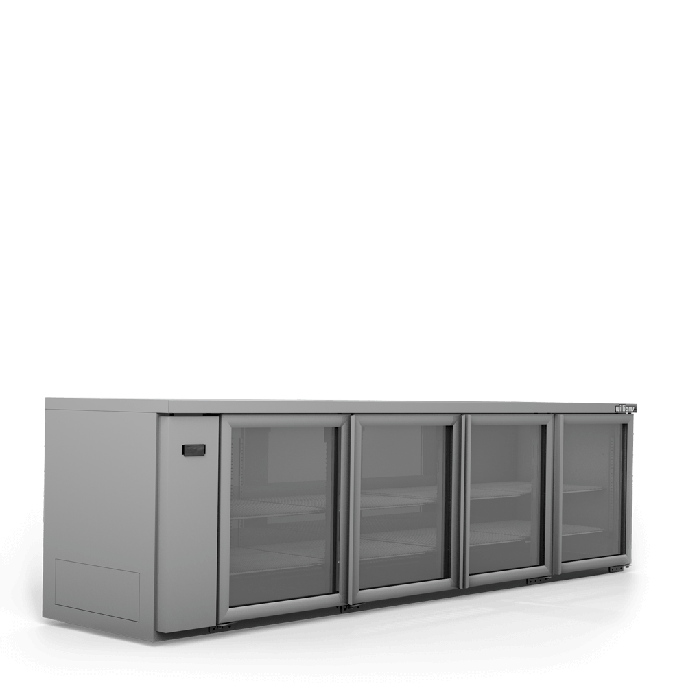 Williams Boronia HB4UGSHC / HB4RGS - 4 Door Stainless Steel Undercounter Display Fridge 2775mm 760L
