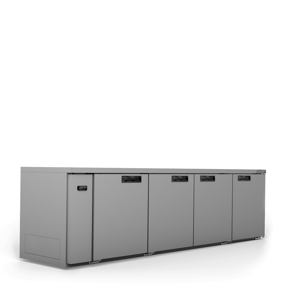Williams Boronia HB4USBHC / HB4RSB - 4 Door Black Colorbond Undercounter Display Fridge 2775mm 760L