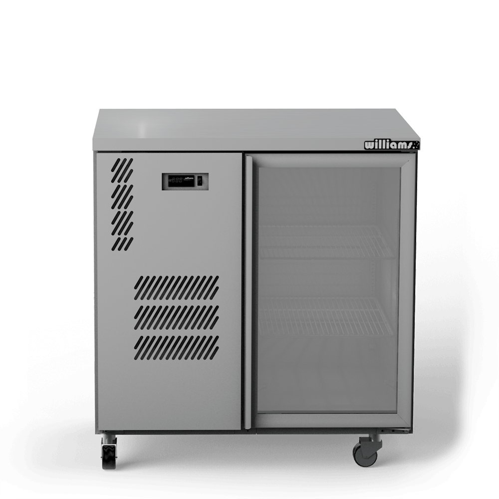 Williams Cameo HC1UGS / HC1RGS - 1 Door Stainless Steel Undercounter Display Fridge 977mm 200L