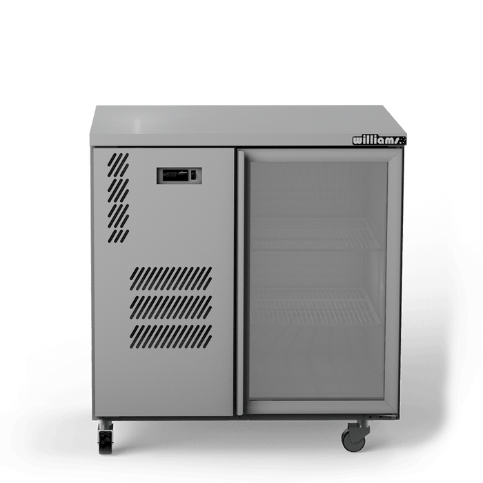 Williams Cameo HC1UGS / HC1RGS - 1 Door Stainless Steel Undercounter Display Fridge 977mm 200L
