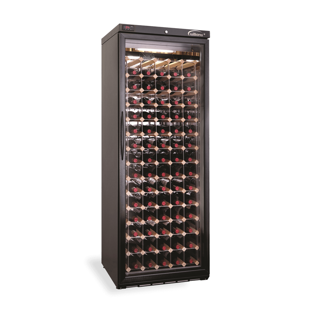 Williams Wine Cabinet BC95W-DR - 1 Door Black Upright Wine Display Fridge 645mm