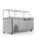 Williams Banksia HSP30UBASS - 2 Door Stainless Steel Prep Counter Fridge With Angled Blown Air Well 1800mm 500L