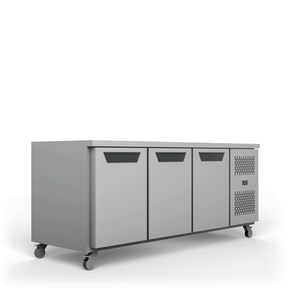 Williams Topaz Under Counter HTU3GSHC - 3 Door Stainless Undercounter Glass Door Fridge 1765mm 410L