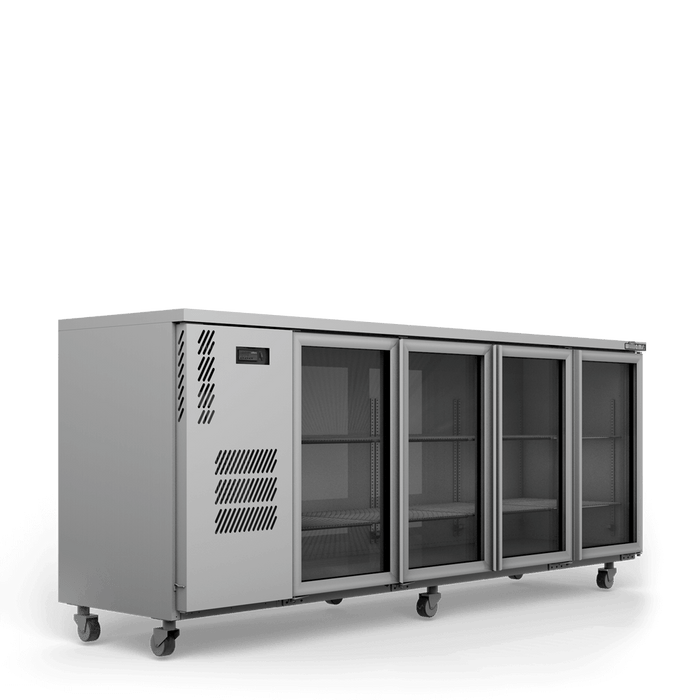 Williams Cameo HC4UGSHC / HC4RGS - 4 Door Stainless Steel Undercounter Display Fridge 2537mm 870L