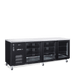 Williams Boronia HB3UGBHC / HB3RGB - 3 Door Black Colorbond Undercounter Display Fridge 2189mm 560L