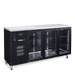Williams Cameo HC3UGBHC / HC3RGB - 3 Door Black Colorbond Undercounter Display Fridge 2017mm 640L