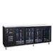 Williams Cameo HC4UGBHC / HC4RGB - 4 Door Black Colorbond Undercounter Display Fridge 2537mm 870L