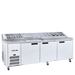 Williams Jade Pizza HJ3PCBA - 3 Door White Colorbond Pizza Prep Counter Fridge With Blown Air Well 2476mm 1070L