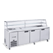 Williams Jade Sandwich HJ3SCBASS - 3 Door Stainless Steel Prep Counter Fridge With Blown Air Well 2476mm 750L