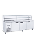 Williams Jade Sandwich HJ3SCBA - 3 Door White Colorbond Prep Counter Fridge With Blown Air Well 2476mm 750L