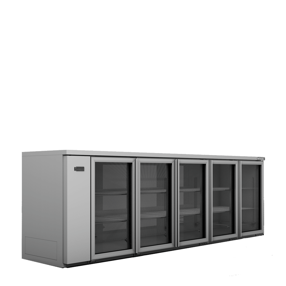 Williams Cameo HC5RGS - 5 Door Stainless Steel Back Bar Counter Display Fridge 2866mm 1100L