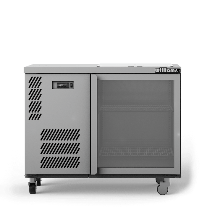 Williams Glass Chiller GC15UGD / GC15RGD - 1 Door Glass Chiller With Two Shelves - 500 x 500 baskets 1166mm