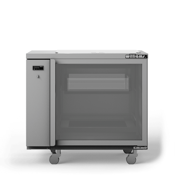 Williams Glass Chiller GC15UGD / GC15RGD - 1 Door Glass Chiller With Two Shelves - 500 x 500 baskets 1166mm