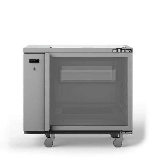 Williams Glass Chiller GC15UGDSL / GC15RGDSL - 1 Door Spring Loaded Glass Chiller - 500 x 500 baskets 1166mm