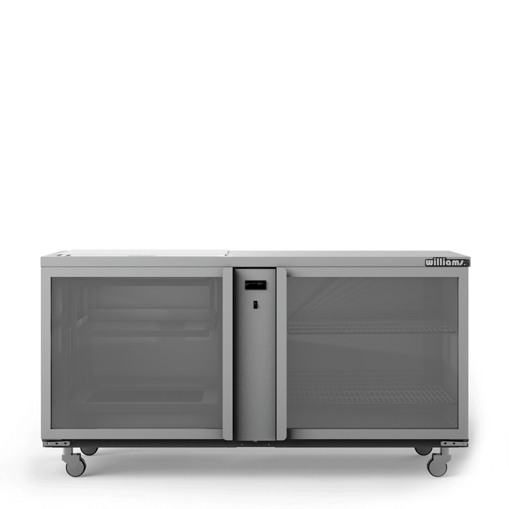 Williams Glass Chiller GC25UGDSL / GC25RGDSL - 2 Door Spring Loaded Glass Chiller - 500 x 500 baskets 2017mm