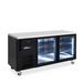Williams Boronia HB2UGBHC / HB2RGB - 2 Door Black Colorbond Undercounter Display Fridge 1603mm 360L