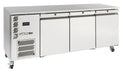 Williams Opal HO3USSHC / HO3RSS - 3 Door Stainless Steel Undercounter Fridge 1910mm 510L