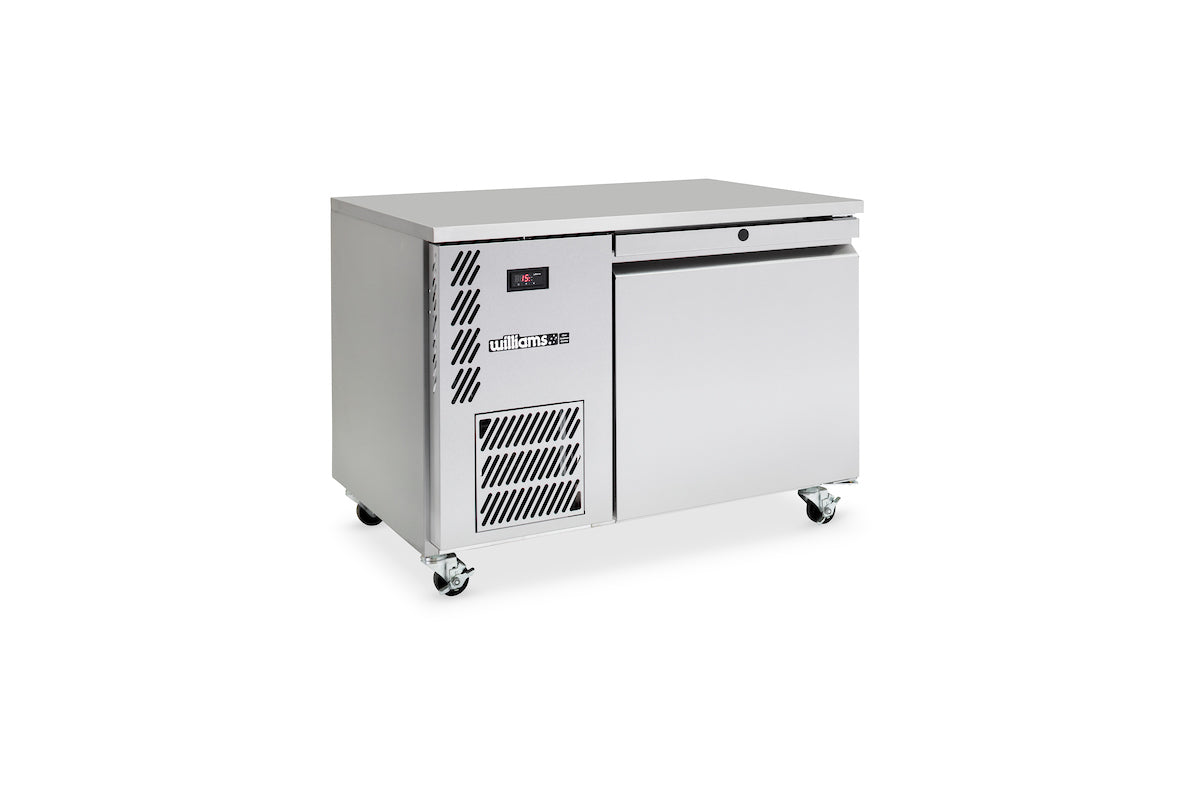 Williams Emerald HE1USS / HE1RSS - 1 Door Stainless Steel Undercounter Storage Fridge 1153mm 310L