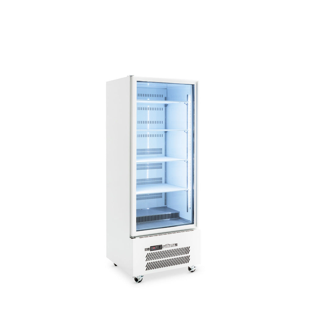 Williams Quartz Star HQS1GWHC - 1 Door White Colorbond Upright Display Fridge 740mm 500L