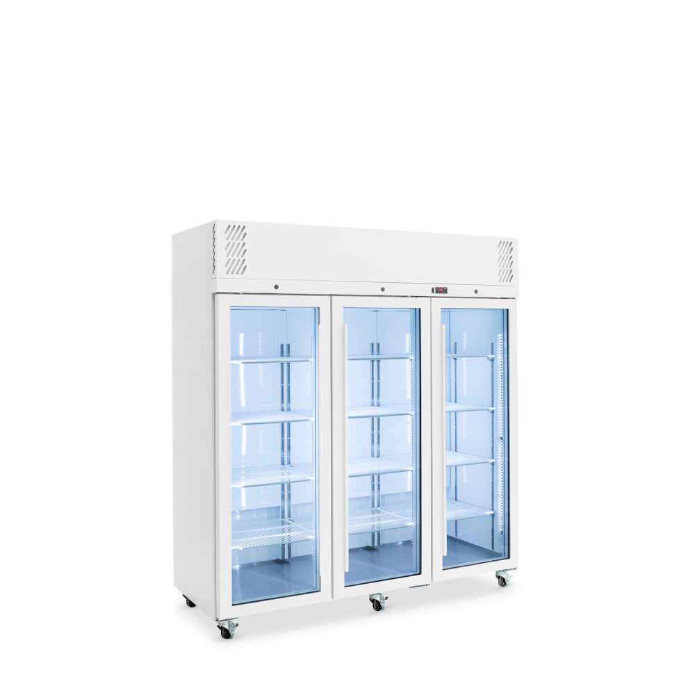 Williams Pearl HP3GWHC - 3 Door White Colorbond Upright Display Fridge 1825mm 1510L