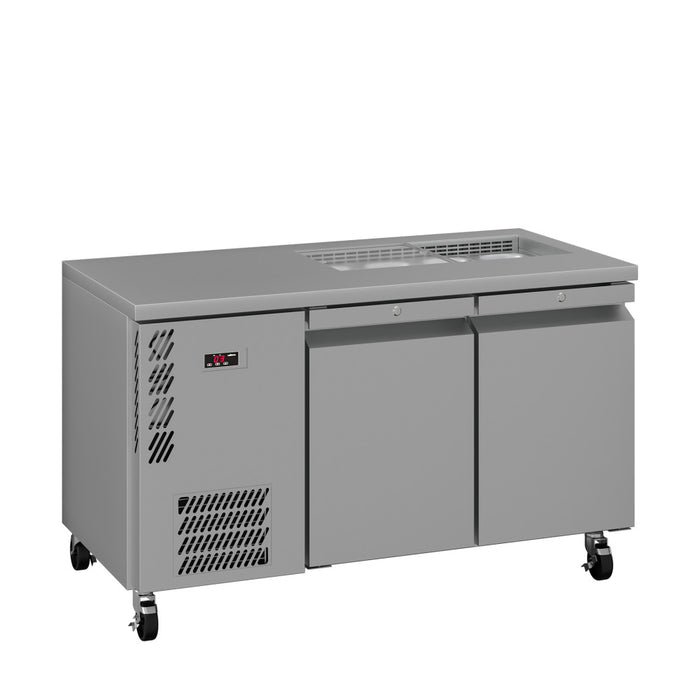Williams Opal HO2USSBA / HO2RSSBA - 2 Door Stainless Steel Undercounter Fridge With Blown Air Well 1418mm 350L