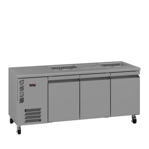 Williams Opal HO3USSBA / HO3RSSBA - 3 Door Stainless Steel Undercounter Fridge With Blown Air Well 1910mm 510L