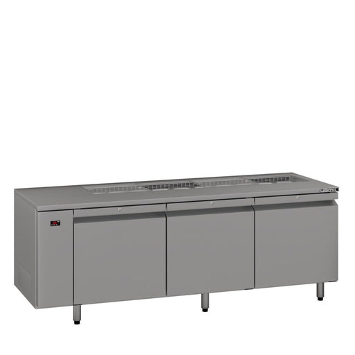Williams Emerald HE3USSBA / HE3RSSBA - 3 Door Stainless Steel Undercounter Fridge With Blown Air Well 2506mm 900L