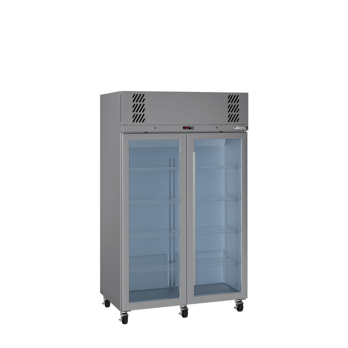 Williams Pearl LP2GSHC - 2 Door Stainless Steel Upright Display Freezer 1225mm 950L