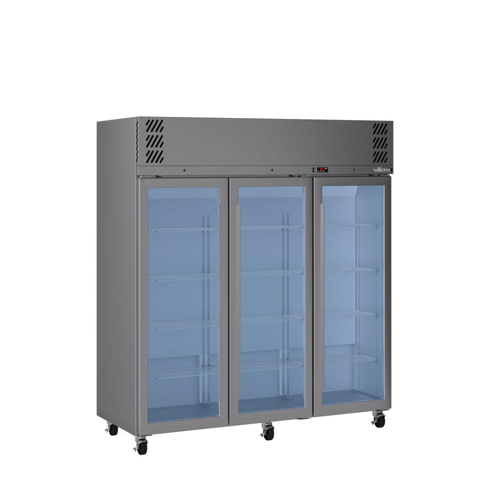 Williams Pearl HP3GSHC - 3 Door Stainless Steel Upright Display Fridge 1825mm 1510L