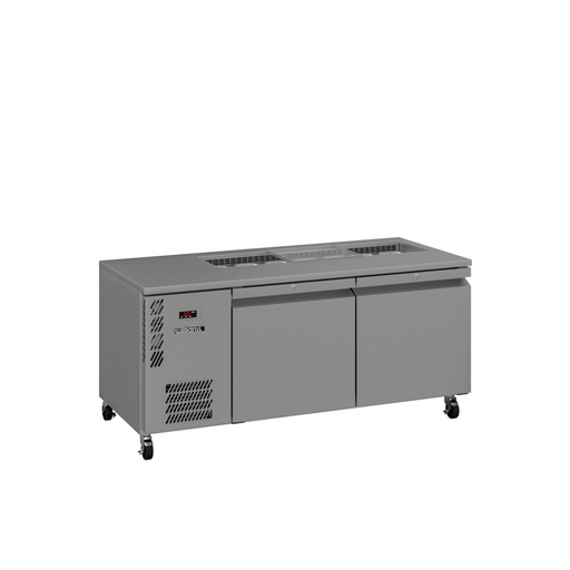 Williams Emerald HE2USSBA / HE2RSSBA - 2 Door Stainless Steel Undercounter Fridge With Blown Air Well 1816mm 610L
